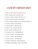 CỤM TỪ CHỈ BẦY ĐÀN