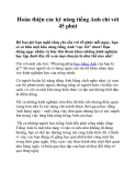 Hoàn thiện các kỹ năng tiếng Anh chỉ với 45 phút