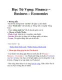 Học Từ Vựng: Finance – Business – Economics