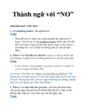 Thành ngữ với “NO”