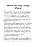 7 bước thành công với nghề kế toán