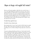 Bạn có hợp với nghề kế toán?