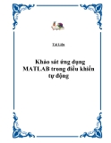 Khảo sát ứng dụng MATLAB trong điều khiển tự động