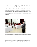 Chia sẻ kinh nghiệm đọc sách với sinh viên
