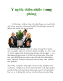 Ý nghĩa thiên nhiên trong phòng