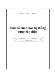 Thiết kế môn học hệ thống cung cấp điện