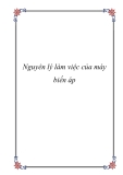 Nguyên lý làm việc của máy biến áp