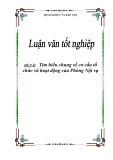 Đề tài: Tìm hiểu chung về cơ cấu tổ chức và hoạt động của Phòng Nội vụ