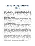 Chớ coi thường khi trẻ vào lớp 6