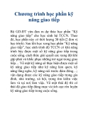 Chương trình học phần kỹ năng giao tiếp