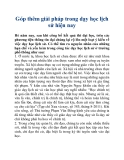 Góp thêm giải pháp trong dạy học lịch sử hiện nay