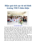 Hiệu quả tích cực từ mô hình trường THCS thân thiện