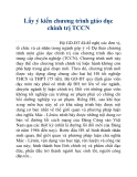 Lấy ý kiến chương trình giáo dục chính trị TCCN