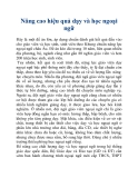 Nâng cao hiệu quả dạy và học ngoại ngữ