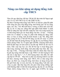 Nâng cao khả năng sử dụng tiếng Anh cấp THCS