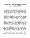 Những lưu ý đối với thí sinh trong kỳ thi tốt nghiệp THPT
