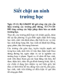 Siết chặt an ninh trường học