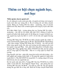 Thêm cơ hội chọn ngành học, nơi học