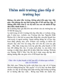 Thêm môi trường giao tiếp ở trường học