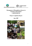 Báo cáo nghiên cứu khoa học " Management of Phytophthora diseases in Vietnamese Horticulture "