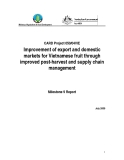 Báo cáo khoa học: Improvement of export and domestic markets for Vietnamese fruit through improved post-harvest and supply chain management (Milestone 9 Report)