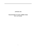 Báo cáo nghiên cứu khoa học " Characterization of vaccine candidate strains for E. coli vaccine "
