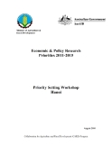 Báo cáo nghiên cứu khoa học " Economic & Policy Research Priorities 2011-2015 "
