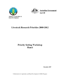 Báo cáo nghiên cứu khoa học " Livestock Research Priorities 2008-2012 "