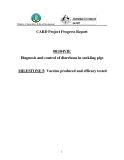 Báo cáo nghiên cứu khoa học " Diagnosis and control of diarrhoea in suckling pigs - MILESTONE 5 "