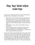 Dạy học khái niệm toán học