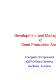 Báo cáo nghiên cứu nông nghiệp " Development and Management of Seed Production Areas "