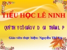 Giáo án môn toán lớp 1 " Bảng các số từ 1 đến 100 "
