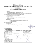 Kế hoạch bài học § 5 TRƯỜNG HỢP BẰNG NHAU THỨ BA CỦA TAM GIÁC GÓC – CẠNH – GÓC (g-c-g)