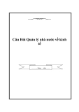 Câu Hỏi Quản lý nhà nước về kinh tế