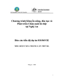 Báo cáo nghiên cứu nông nghiệp " Dự án khuyến nông và đào tạo phát triển chăn nuôi bò thịt quy mô xã bền vững tại Tỉnh Nghệ An - MS5 "