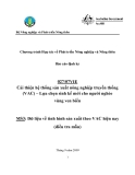 Báo cáo: Cải thiện hệ thống sản xuất nông nghiệp truyền thống (VAC) – Lựa chọn sinh kế mới cho người nghèo vùng ven biển (MS3)