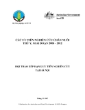 Báo cáo nghiên cứu nông nghiệp " CÁC ƯU TIÊN NGHIÊN CỨU CHĂN NUÔI THÚ Y, GIAI ĐOẠN 2008 - 2012 ƯU TIÊN NGHIÊN CỨU TẠI HÀ NỘI "