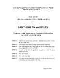 Báo cáo nghiên cứu nông nghiệp " 7 Lĩnh vực Cơ hội Nghiên cứu và Phát triển (EPRO) đối với KINH TẾ VÀ CHÍNH SÁCH "