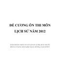 ĐỀ CƯƠNG ÔN THI ĐẠI HỌC MÔN LỊCH SỬ NĂM 2012 - 1