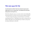 Nhớ món ngon Hà Nội