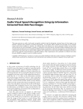 Báo cáo hóa học: "  Research Article Audio-Visual Speech Recognition Using Lip Information Extracted from Side-Face Images"