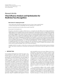 Báo cáo hóa học: "  Research Article View Inﬂuence Analysis and Optimization for Multiview Face Recognition"