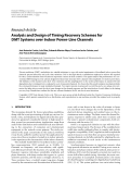 Báo cáo hóa học: "  Research Article Analysis and Design of Timing Recovery Schemes for DMT Systems over Indoor Power-Line Channels"