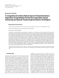 Báo cáo hóa học: " Research Article A Comprehensive Noise Robust Speech Parameterization Algorithm Using Wavelet Packet "