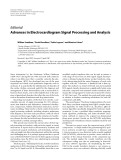 Báo cáo hóa học: "  Editorial Advances in Electrocardiogram Signal Processing and Analysis"