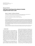 Báo cáo hóa học: " Research Article Joint Source and Channel Decoding for Variable Length Encoded Turbo Codes"