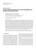 Báo cáo hóa học: "  Research Article Pose-Encoded Spherical Harmonics for Face Recognition and Synthesis Using a Single Image"