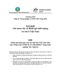 Báo cáo nghiên cứu nông nghiệp " Lên men, sấy và đánh giá chất lượng ca cao ở Việt Nam -  MS8: Đánh giá năng lực của cán Đại học Cần Thơ, Đại học Nông Lâm TPHCM và Viện KHKT Nông Lâm nghiệp Tây Nguyên "