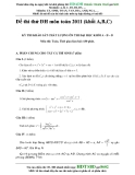 Đề thi thử ĐH môn toán 2011 (khối A,B,C) KỲ THI KHẢO SÁT CHẤT LƯỢNG ÔN THI ĐẠI HỌC KHỐI A - B – D Môn thi: Toán