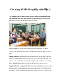 Các dạng đề thi tốt nghiệp môn Địa lý 